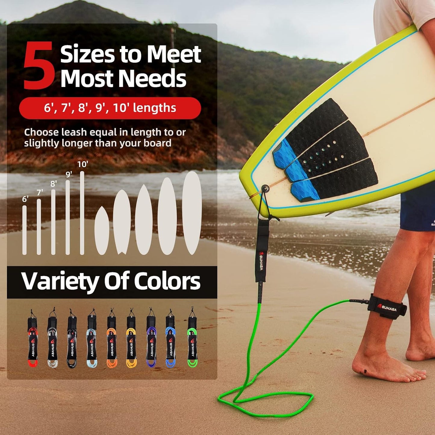 Abahub Surfboard Leash