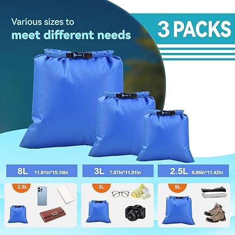 3PCS Waterproof Dry Bags