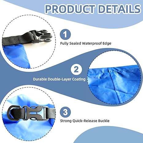 3PCS Waterproof Dry Bags