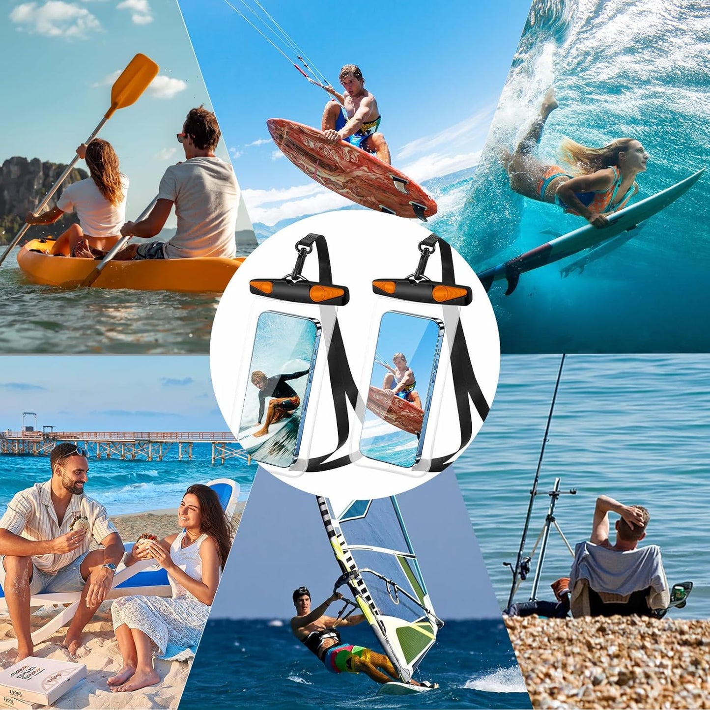 Waterproof Phone Pouch with Lanyard